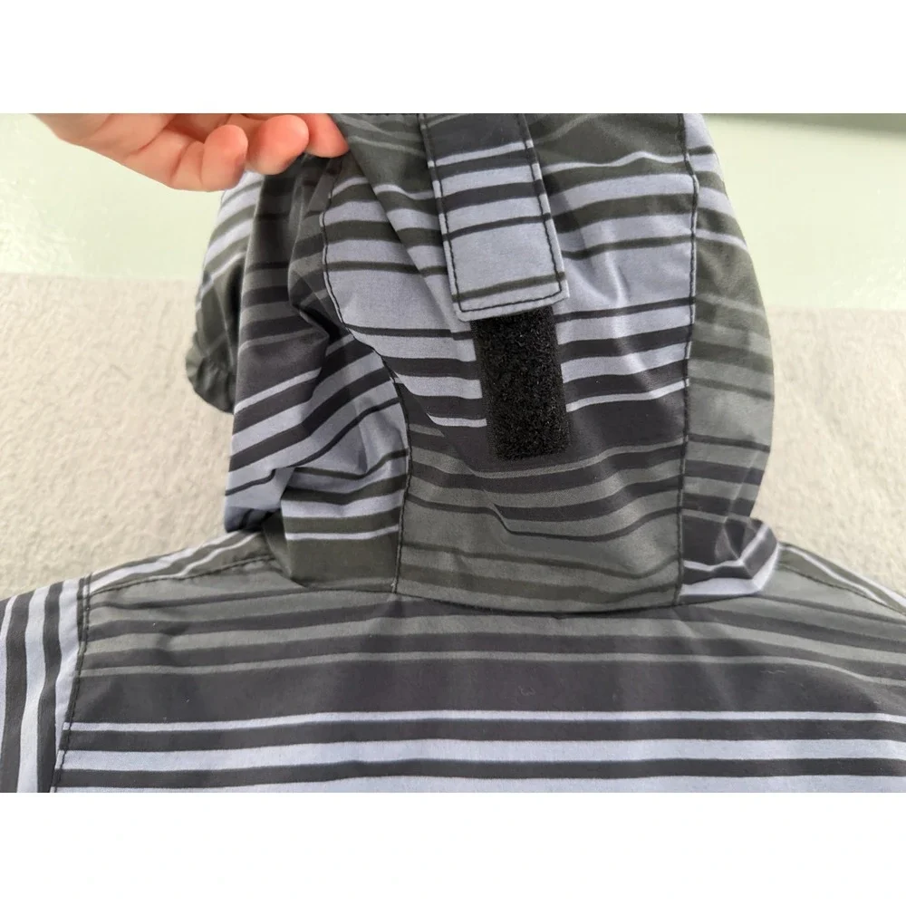 Columbia Jacket Baby Boys‎ 6/12 Months Black Gray Fleece Lined Stripe Hooded